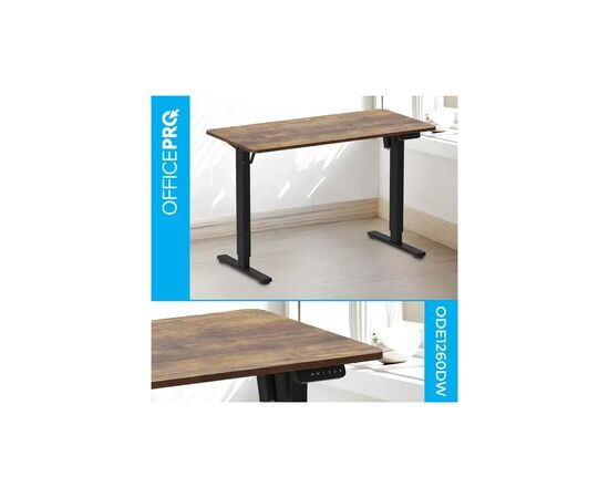Компьютерный стол OfficePro ODE1260DW Dark Wood/Black (ODE1260DW), изображение 3