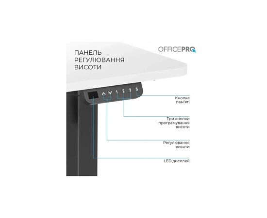 Компьютерный стол OfficePro ODE1670WB White/Black (ODE1670WB), изображение 6