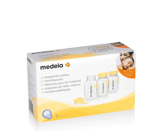 Набір для годування новонароджених Medela пляшечок для збору і зберігання грудного молока 3 шт х 150 мл (800.0796), зображення 3 Набір для годування новонароджених Medela пляшечок для збору і зберігання грудного молока 3 шт х 150 мл (800.0796), зображення 3