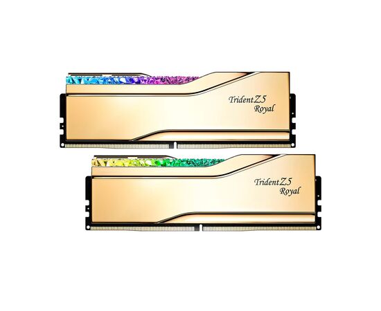 Модуль пам'яті для комп'ютера DDR5 64GB (2x32GB) 6000 MHz Trident Z5 Royal Gold G.Skill (F5-6000J2836G32GX2-TR5G)