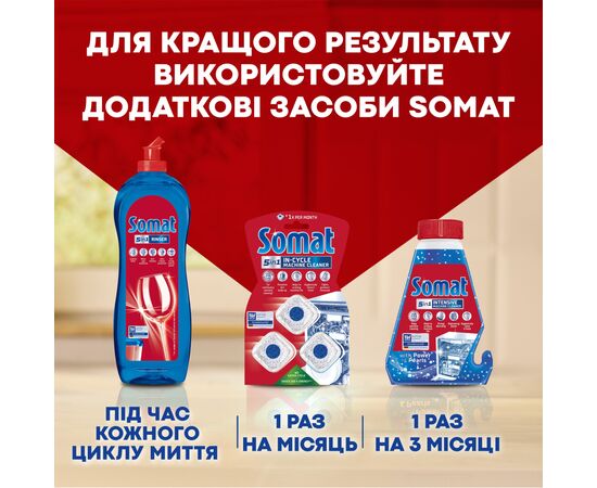 Таблетки для посудомоечных машин Somat Excellence 60 шт. (9000101808087), изображение 7 Таблетки для посудомоечных машин Somat Excellence 60 шт. (9000101808087), изображение 7
