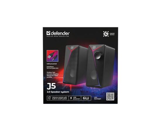 Акустическая система Defender J5 Black (65965), изображение 6 Акустическая система Defender J5 Black (65965), изображение 6