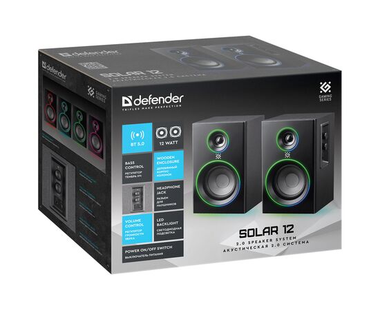 Акустическая система Defender Solar Black (65712), изображение 7 Акустическая система Defender Solar Black (65712), изображение 7