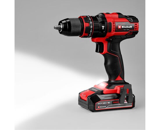 Шуруповерт Einhell TE-CD 18/44 Li-i PXC 18V, 2.5Ah, 44Нм (4514287), изображение 6 Шуруповерт Einhell TE-CD 18/44 Li-i PXC 18V, 2.5Ah, 44Нм (4514287), изображение 6