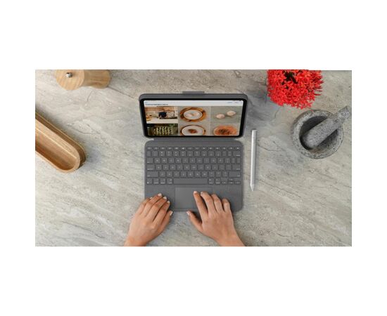 Чехол для планшета Logitech Combo Touch Keyboard iPad 10.9" 10th Gen 2022 Oxford Gray (L920-011382), изображение 7 Чехол для планшета Logitech Combo Touch Keyboard iPad 10.9" 10th Gen 2022 Oxford Gray (L920-011382), изображение 7