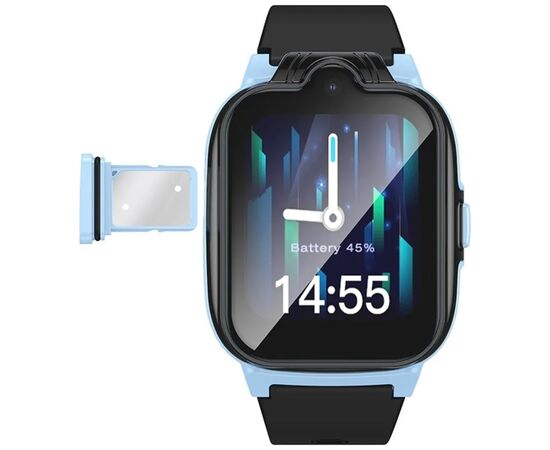 Смарт-часы HOCO Y104 4G children phone-watch Blue (6942007646369), изображение 2 Смарт-часы HOCO Y104 4G children phone-watch Blue (6942007646369), изображение 2