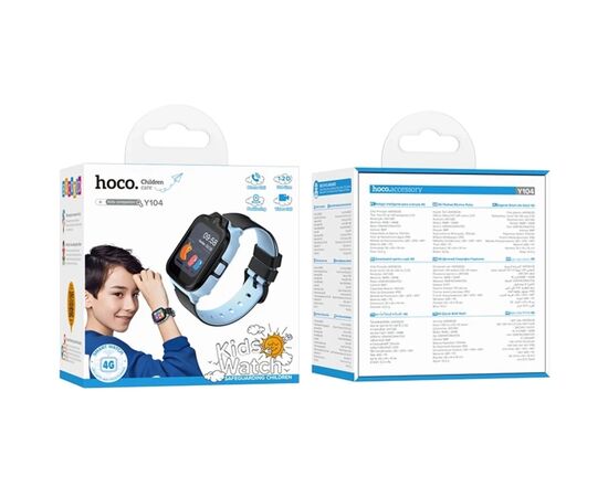 Смарт-часы HOCO Y104 4G children phone-watch Blue (6942007646369), изображение 3 Смарт-часы HOCO Y104 4G children phone-watch Blue (6942007646369), изображение 3