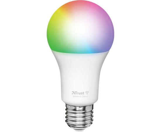 Умная лампочка Trust E27 806 Lumen, 1800-6500k, RGBCW, white (71281_TRUST)