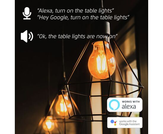 Умная лампочка Trust E27 LED FILAMENT 470 Lumen, 1800-2700k, white (71287_TRUST), изображение 8 Умная лампочка Trust E27 LED FILAMENT 470 Lumen, 1800-2700k, white (71287_TRUST), изображение 8