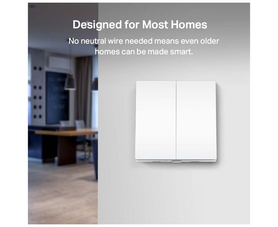 Умный выключатель TP-Link Tapo S220 868 MHz 250V 4A (TAPO-S220), изображение 5 Умный выключатель TP-Link Tapo S220 868 MHz 250V 4A (TAPO-S220), изображение 5