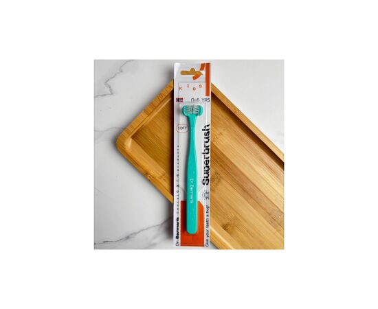 Детская зубная щетка Dr. Barman's Superbrush (Dentaco AG), 9603210000, тристороння (від 0-6 років), бірюзова (8.121/6)