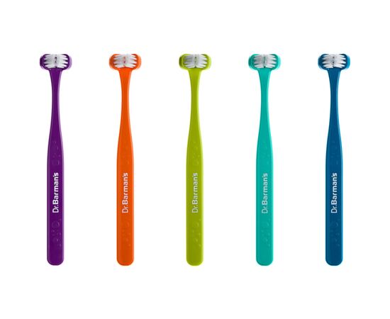 Детская зубная щетка Dr. Barman's Superbrush (Dentaco AG), 9603210000, тристороння (від 0-6 років), салатова (8.121/5), изображение 3 Детская зубная щетка Dr. Barman's Superbrush (Dentaco AG), 9603210000, тристороння (від 0-6 років), салатова (8.121/5), изображение 3