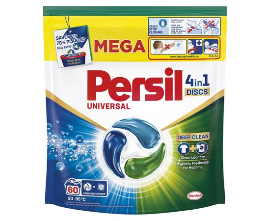 Капсули для прання Persil 4in1 Discs Universal Deep Clean 60 шт. (9000101830910)