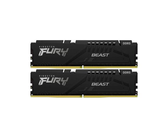 Модуль памяти для компьютера DDR5 64GB (2x32GB) 5600 MHz Fury Beast Black Kingston Fury (ex.HyperX) (KF556C36BBE2K2-64)