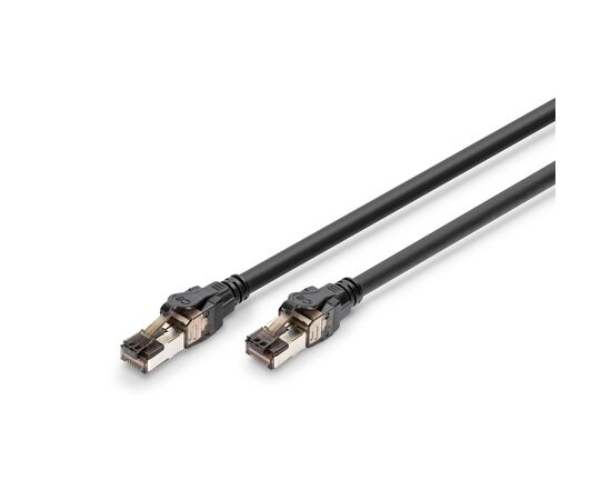 Патч-корд 1м, S/FTP, cat 8.1, AWG 24/7, LSZH, black Digitus (DK-1843-010)