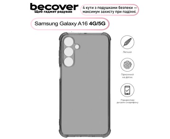 Чохол до мобільного телефона BeCover Anti-Shock Samsung Galaxy A16 4G SM-A165 / A16 5G SM-A166 Grey (713752)