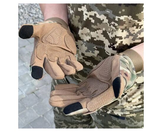 Тактические перчатки Helikon-Tex Range Tactical Gloves - PenCott WildWood / Coyote A, S (RK-RNG-PO-4511A-B03), изображение 3 Тактические перчатки Helikon-Tex Range Tactical Gloves - PenCott WildWood / Coyote A, S (RK-RNG-PO-4511A-B03), изображение 3
