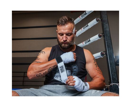 Бинт для спорта Title Boxing Select 180" Semi Elastic Mexican 4.5м White (SMHW XL WH), изображение 4 Бинт для спорта Title Boxing Select 180" Semi Elastic Mexican 4.5м White (SMHW XL WH), изображение 4