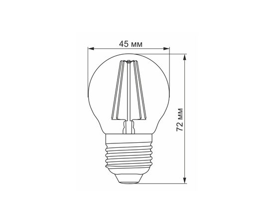 Лампочка TITANUM Filament G45 4W E27 2200K бронза (TLFG4504272A), изображение 3 Лампочка TITANUM Filament G45 4W E27 2200K бронза (TLFG4504272A), изображение 3