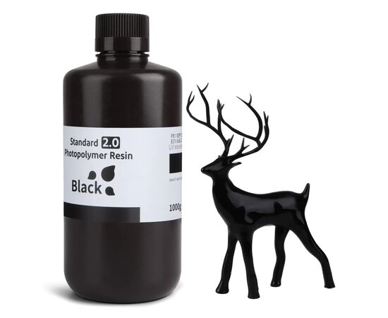 Фотополимерная смола ELEGOO Resin, Standard 2.0 1кг, black (50.103.0063)