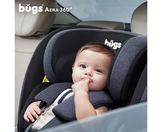 Автокресло Bugs Aera 360 i-Size, ISOFIX, (0–36 кг) Shadow Grey (4823056520003), изображение 11 Автокресло Bugs Aera 360 i-Size, ISOFIX, (0–36 кг) Shadow Grey (4823056520003), изображение 11
