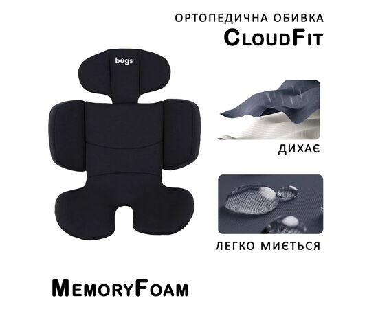 Автокресло Bugs Aera 360 i-Size, ISOFIX, (0–36 кг) Shadow Grey (4823056520003), изображение 8 Автокресло Bugs Aera 360 i-Size, ISOFIX, (0–36 кг) Shadow Grey (4823056520003), изображение 8