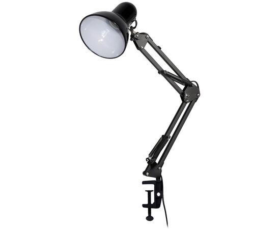 Настольная лампа Євросвітло Ridy-027 E27 зі струбциною чорна, изображение 2 Настольная лампа Євросвітло Ridy-027 E27 зі струбциною чорна, изображение 2