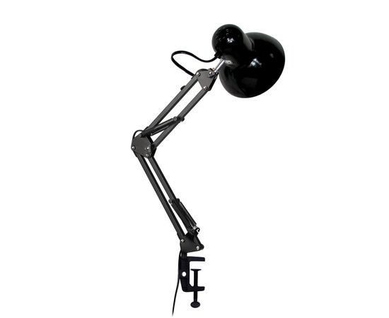 Настольная лампа Євросвітло Ridy-027 E27 зі струбциною чорна, изображение 3 Настольная лампа Євросвітло Ridy-027 E27 зі струбциною чорна, изображение 3