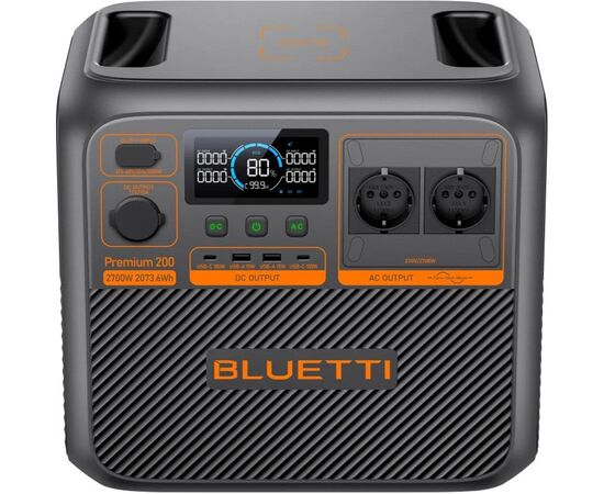 Зарядная станция BLUETTI PREMIUM 200 V2 2700W (PREMIUM 200 V2), изображение 4 Зарядная станция BLUETTI PREMIUM 200 V2 2700W (PREMIUM 200 V2), изображение 4