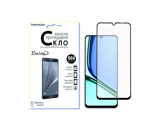 Скло захисне Fine Line Full Glue Realme Note 60 Black (FL-TGFG-400)