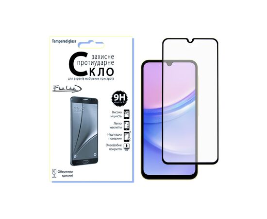 Скло захисне Fine Line Samsung Galaxy A25 Black (FL-TGFG-336)