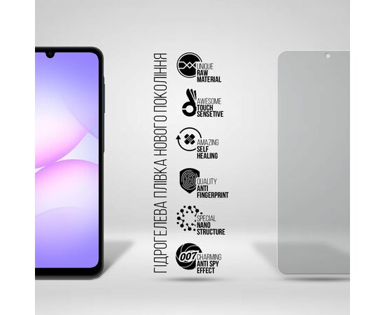Плівка захисна Armorstandart hydrogel Anti-spy Samsung A07 4G (ARM86505), зображення 2
