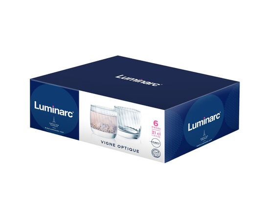 Набор стаканов Luminarc Optigue 310 мл 6 шт (X0831), изображение 2 Набор стаканов Luminarc Optigue 310 мл 6 шт (X0831), изображение 2