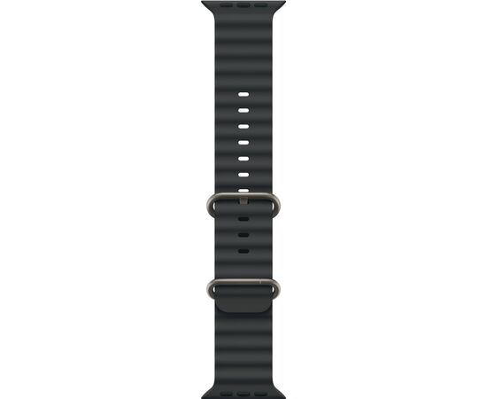 Ремешок для смарт-часов Apple 49mm Black Ocean Band - Natural Titanium Finish (MXTL3ZM/A)
