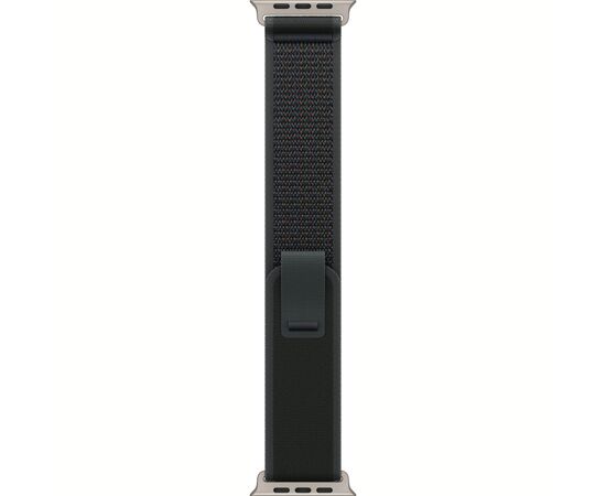 Ремешок для смарт-часов Apple 49mm Black Trail Loop - M/L - Natural Titanium Finish (MXTR3ZM/A)