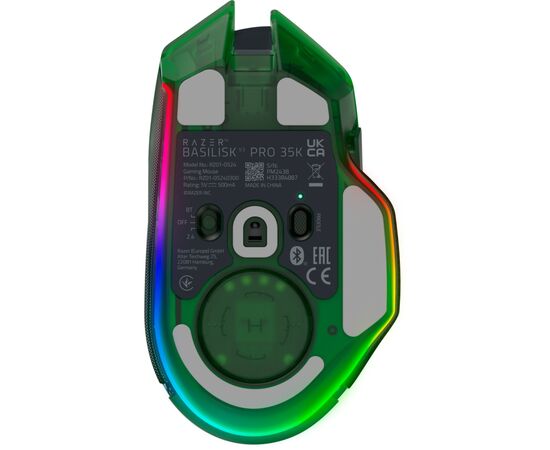 Мышка Razer Basilisk V3 Pro 35K Wireless/Bluetooth/USB Phantom Green (RZ01-05240300-R3G1), изображение 3 Мышка Razer Basilisk V3 Pro 35K Wireless/Bluetooth/USB Phantom Green (RZ01-05240300-R3G1), изображение 3