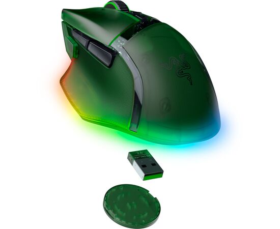 Мышка Razer Basilisk V3 Pro 35K Wireless/Bluetooth/USB Phantom Green (RZ01-05240300-R3G1), изображение 5 Мышка Razer Basilisk V3 Pro 35K Wireless/Bluetooth/USB Phantom Green (RZ01-05240300-R3G1), изображение 5
