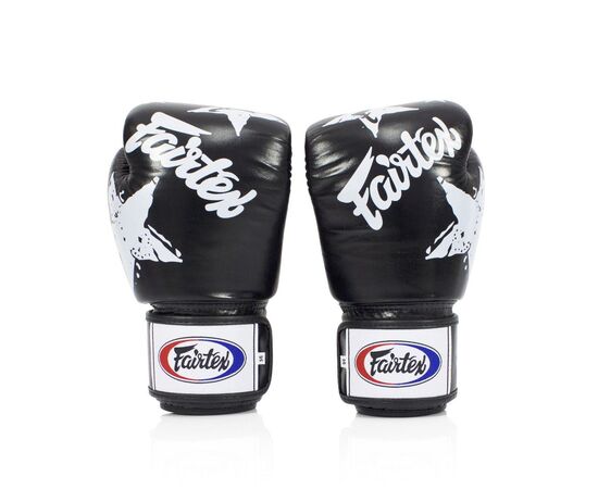 Боксерские перчатки Fairtex BGV1 Nation Print Black 12 унцій (бинти в комплекті) (BGV1_Print_12oz_Black), изображение 3