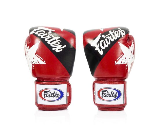 Боксерские перчатки Fairtex BGV1 Nation Print Red 14 унцій (бинти в комплекті) (BGV1_Print_14oz_Red), изображение 3