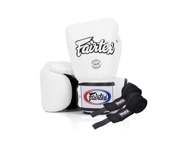 Боксерські рукавички Fairtex BGV1 White 14 унцій (бинти в комплекті) (BGV1_14oz_White)