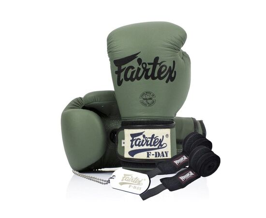Боксерські рукавички Fairtex BGV11 Green 12 унцій (бинти в комплекті) (BGV11_12oz_Green)