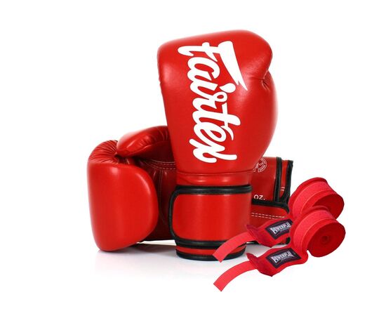 Боксерские перчатки Fairtex BGV14 Red 14 унцій (бинти в комплекті) (BGV14_14oz_Red)