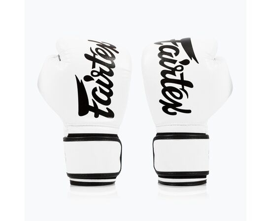 Боксерские перчатки Fairtex BGV14 White 14 унцій (бинти в комплекті) (BGV14_14oz_White), изображение 6 Боксерские перчатки Fairtex BGV14 White 14 унцій (бинти в комплекті) (BGV14_14oz_White), изображение 6