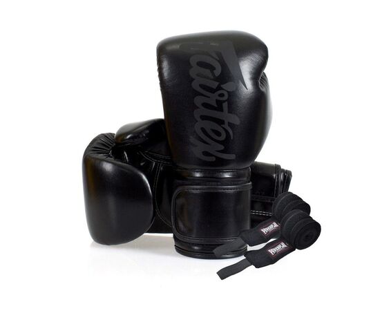 Боксерські рукавички Fairtex BGV14SB Black 16 унцій (бинти в комплекті) (BGV14SB_16oz_Black)