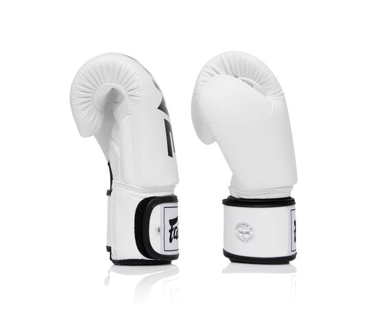 Боксерські рукавички Fairtex BGV1-ONE (натуральна шкіра) White 10 унцій (бинти в комплекті) (BGV1-ONE_10oz_White), зображення 5 Боксерські рукавички Fairtex BGV1-ONE (натуральна шкіра) White 10 унцій (бинти в комплекті) (BGV1-ONE_10oz_White), зображення 5