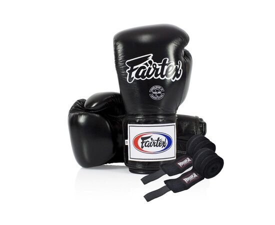 Боксерские перчатки Fairtex BGV5 Black 10 унцій (бинти в комплекті) (BGV5_10oz_Black)