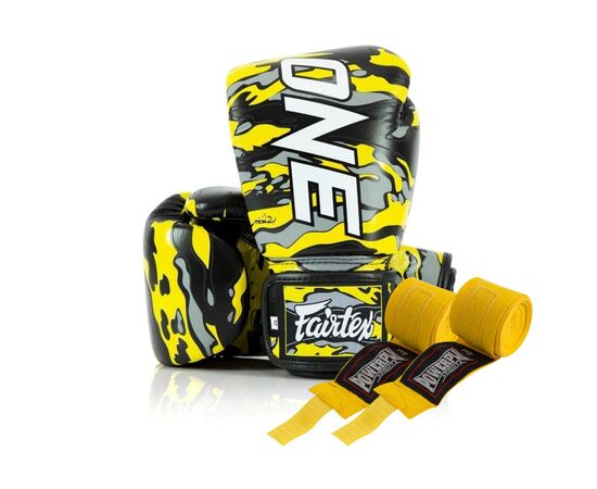 Боксерские перчатки Fairtex BGV-ONE X STBG (натуральна шкіра) 10 унцій (бинти в комплекті) (BGV-ONE_X_STBG_10oz)