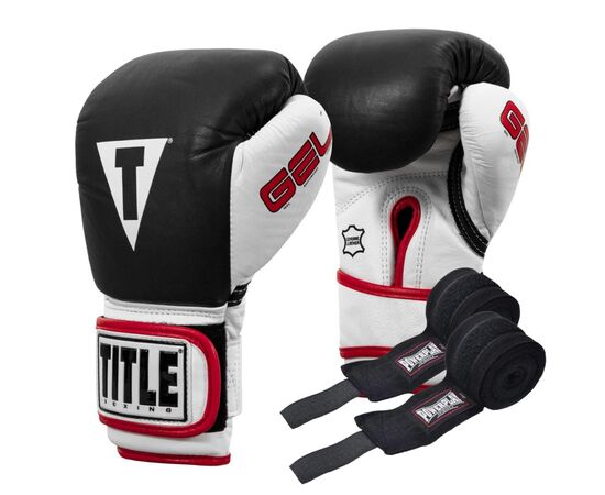 Боксерські рукавички Title Boxing Gel World Black XL 16oz (GTWBG X BK)