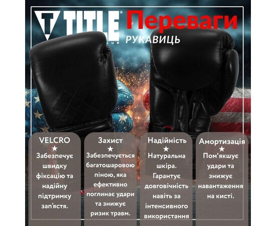 Боксерские перчатки Title Boxing Ko-Vert Black 16 oz (KOVBG 16 oz BK), изображение 3 Боксерские перчатки Title Boxing Ko-Vert Black 16 oz (KOVBG 16 oz BK), изображение 3