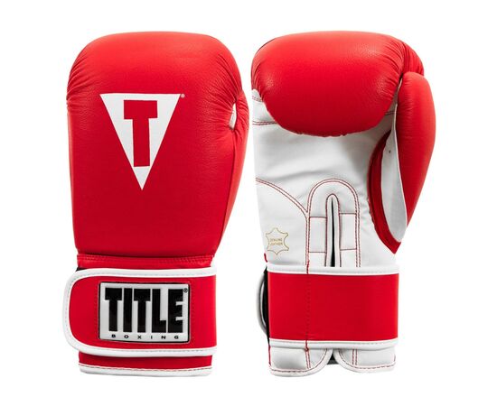 Боксерские перчатки Title Boxing Pro Style Leather Gloves3.0 Red/White 12 oz (TVVTG3 12 RD/WH), изображение 5 Боксерские перчатки Title Boxing Pro Style Leather Gloves3.0 Red/White 12 oz (TVVTG3 12 RD/WH), изображение 5
